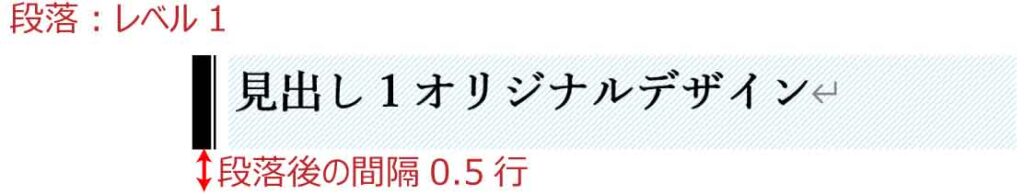 見出し１の段落書式