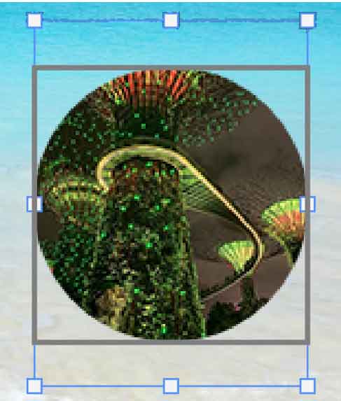 フレームに画像が配置された図