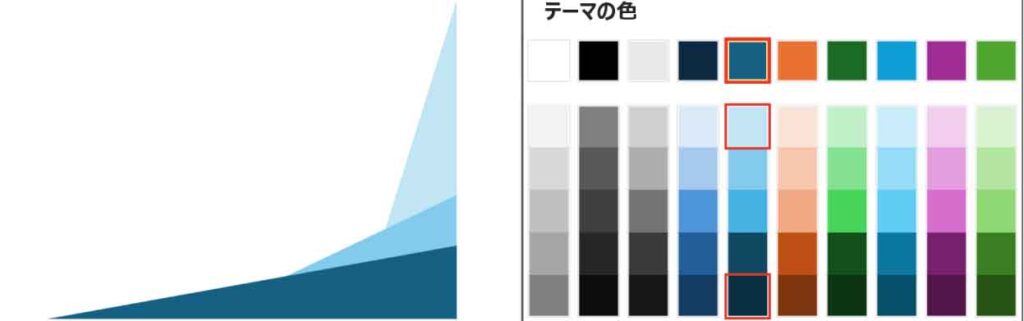 表紙サンプルブルーの配色