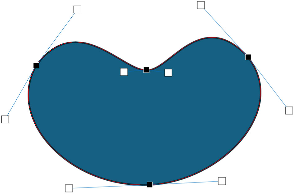 ハンドルを動かしてゆるかわいいハートにした図