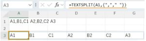 TEXTSPLIT関数でテキストデータをセルに分割する【Excel】